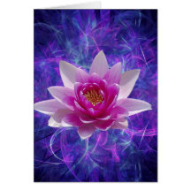 Fleur et signification de lotus rose cartes