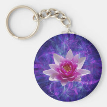 Fleur et signification de lotus rose porte-clefs