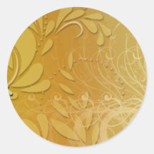 Fleur florale et rose jaune élégante adhésifs