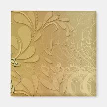 Fleur florale et rose jaune élégante aimant pour réfrigérateur