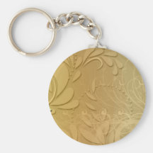 Fleur florale et rose jaune élégante porte-clés