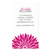 Fleur fuchsia cartes de visite personnelles