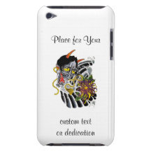 Fleur japonaise de démon de bande dessinée de symb coque iPod Case-Mate 