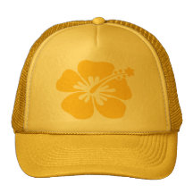 fleur jaune de ketmie casquettes de camionneur