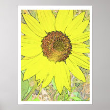 Fleur jaune posters