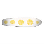 Fleur jaune skateboards personnalisés