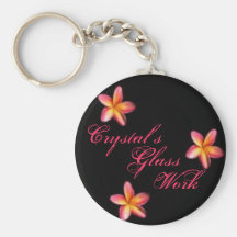 Fleur KeyChain de travail du verre du cristal Porte-clés