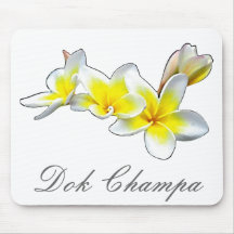 FLEUR LAOTIENNE DOK CHAMPA - PLUMERIA RUBRA TAPIS DE SOURIS