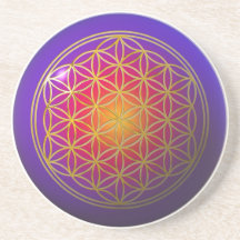 Fleur Live/de violette d'or Dessous De Verre