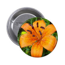 Fleur orange pin's