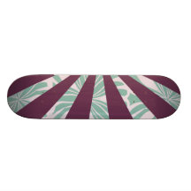 Fleur rétro - pourpre et vert planches à roulettes customisées