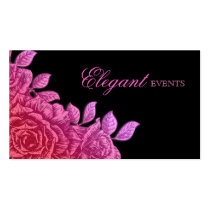 Fleur rose d'organisateur de mariage rouge-rose cartes de visite