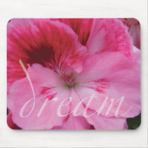 Fleur rose rêveuse Mousepad de géranium Tapis De Souris