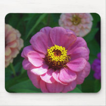 Fleur rose tapis de souris