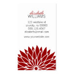 Fleur rouge cartes de visite personnelles