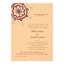 Fleur rouge invitation