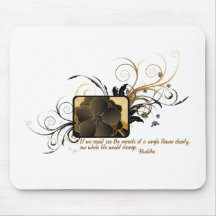Fleur simple Bouddha Tapis De Souris