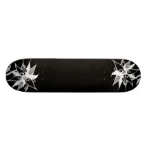 Fleur tourbillonnante - B&W négatif Skateboards Customisés