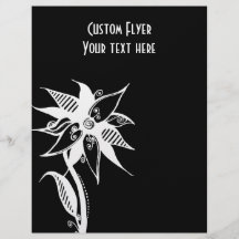 Fleur tourbillonnante - B&W négatif Prospectus En Couleur