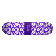 Fleur tropicale pourpre skateboard