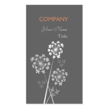 Fleur unique de pré élégant modèles de cartes de visite
