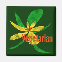 Fleur végétarienne magnets pour réfrigérateur