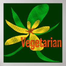 Fleur végétarienne posters