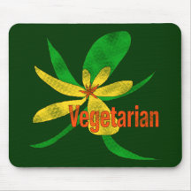Fleur végétarienne tapis de souris