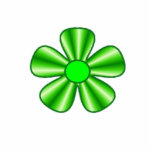 fleur verte photo en découpe