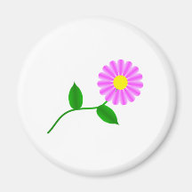 Fleur violette magnets pour réfrigérateur