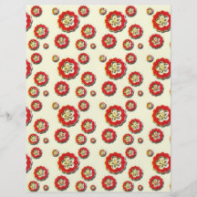 fleurs 3D jaunes rouges Prospectus Personnalisés