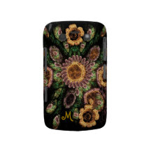 Fleurs artistiques et caisse audacieuse de Blackbe Coques Blackberry