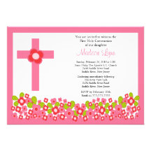 Fleurs assez roses et sainte communion de croix pr invitations