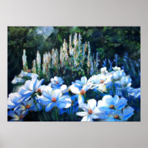 Fleurs blanches affiches