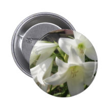 Fleurs blanches glorieuses 5 pin's avec agrafe