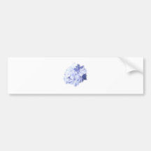 Fleurs bleues adhésifs pour voiture