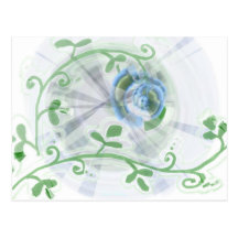Fleurs bleues cartes postales
