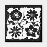 fleurs carrées magnets pour réfrigérateur