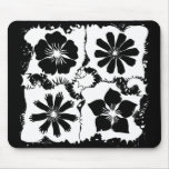 fleurs carrées tapis de souris