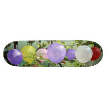 Fleurs colorées de ballon skateboards personnalisés