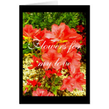 Fleurs d'amour carte de vœux