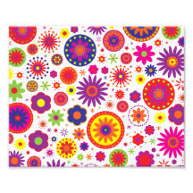 Fleurs d'arc-en-ciel de hippie tirages photo