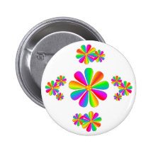 Fleurs d'arc-en-ciel pin's avec agrafe
