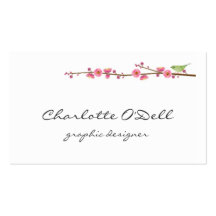 fleurs de cerisier cartes de visite personnelles