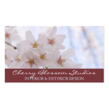Fleurs de cerisier faites sur commande carte de visite
