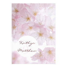 Fleurs de cerisier invitation personnalisée