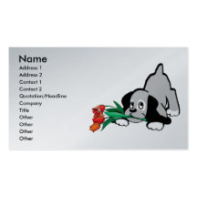 fleurs de chiot cartes de visite personnelles