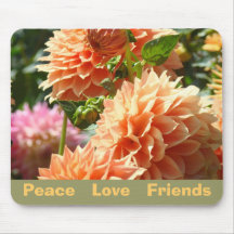 Fleurs de dahlia de cadeaux de mousepads d'amis d' tapis de souris
