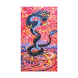 Fleurs de dragon au-dessus de la toile enveloppée  toiles tendues sur châssis