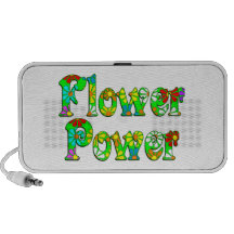 Fleurs de flower power haut-parleurs notebook